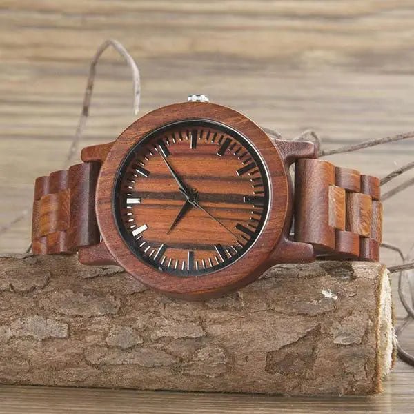 Montre en bois discount arbre du temps